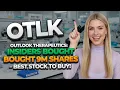 Outlook Therapeutics Insiders Bought 9M Shares - Best Stock to Buy OTLK Stock Analysis