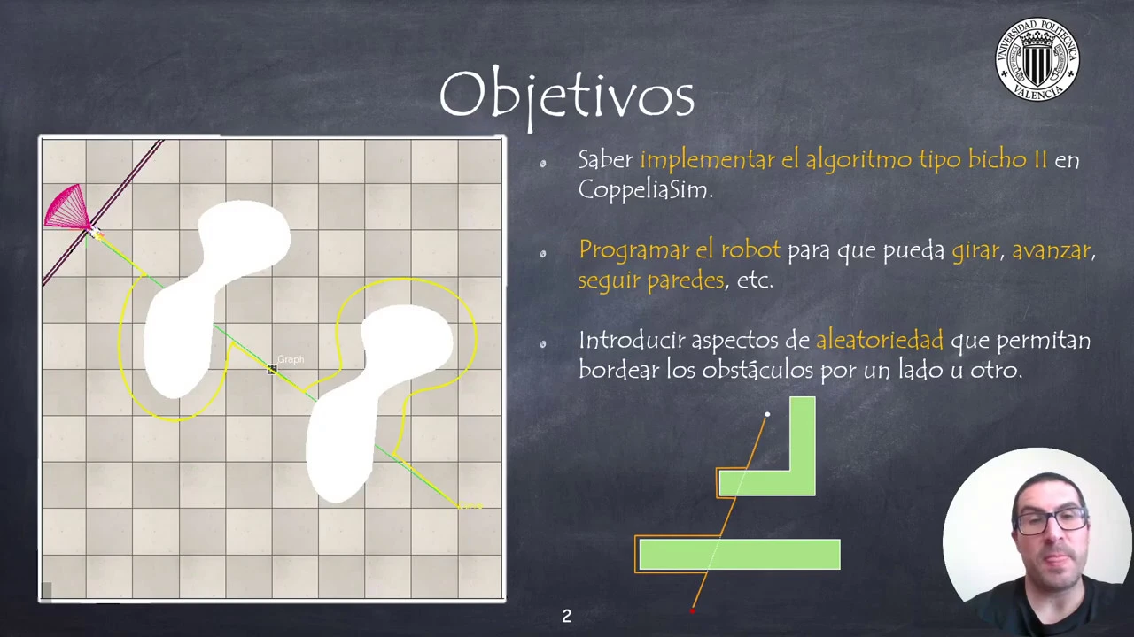 Cómo Implementar un Algoritmo Bicho Tipo-II | CoppeliaSim (V-REP)