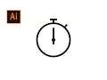 Draw Stopwatch icon using Adobe Illustrator CS6