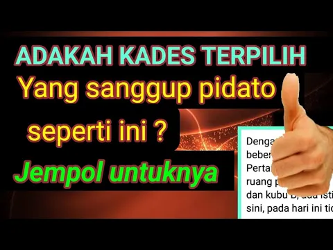 Download MP3 Sambutan kepala desa terpilih yang sangat bijak dan memukau