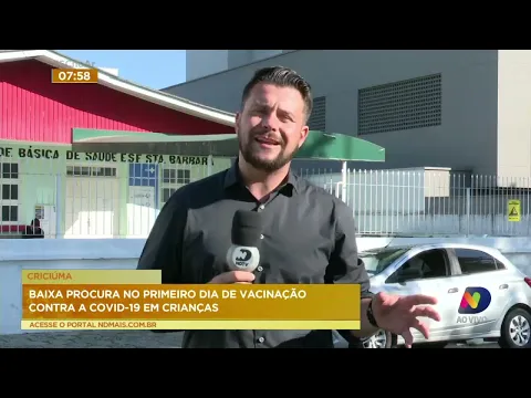 Baixa procura no primeiro dia de vacinação contra a Covid-19 em crianças