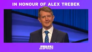 Ken Jennings Honors Alex Trebek In His First Episode as Guest Host JEOPARDY