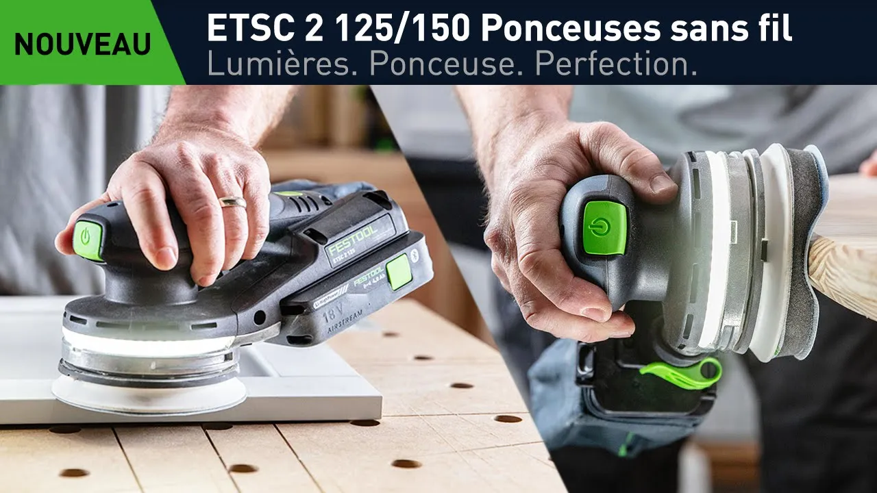 Festool Canada — Festool — ETSC 2 125 / ETSC 2 150 Cordless Sanders (YouTube video ad)