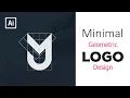 Minimal Geometric Logo Design Adobe Illustrator