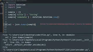 How to overcome datetime datetime not JSON serializable