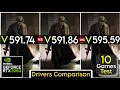Nvidia Drivers V 591 74 vs V 591 86 vs V 595 59 - Test In 10 Games