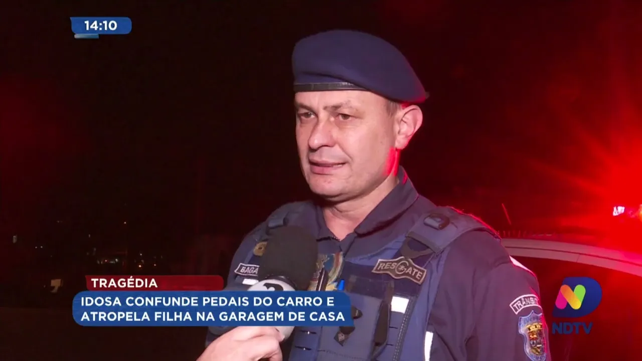 Tragédia: idosa confunde pedais do carro e atropela filha na garagem de casa