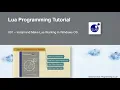 Lua 001 - install and configuring Lua in Windows11 and VS Code