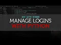 How to manage logins and users for a Django website using Python