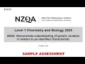 NCEA Level 1 Science - Genetic Variation 2025 Sample Exam NZQA 92022