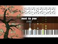 Download Lagu JVKE - next to you - Piano Accompaniment Tutorial with Sheet Music