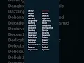 Positive adjectives beginning with D