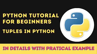 Python Tutorial Tuples in Python Part 10