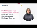 Post Office Savings Account I New Penalty Rules For Non-Maintenance of Minimum Balance