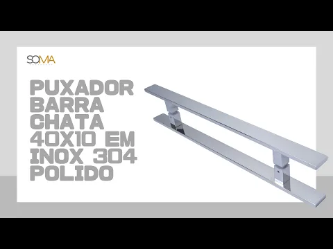 Download MP3 Puxador Barra Chata 40x10 em Inox 304 Polido