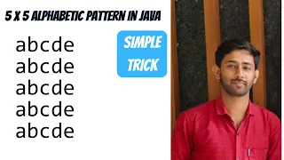Pattern Program 13 5 5 Alphabetic pattern program in java Dry Run in hindi