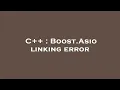 C Boost Asio linking error