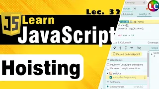 Javascript Hoisting Variable Function Lecture 32 Learn Coding
