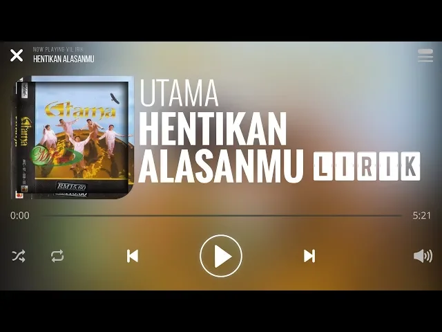 Download MP3 Utama - Hentikan Alasanmu [Lirik]