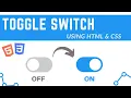 Toggle Switch using HTML CSS for beginners TechieeGuy