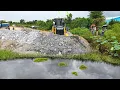 Amazing Bulldozer DH17C3 Pushes Stones Into Water  5T Truck Loading Soil