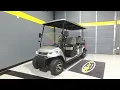 Advanced EV Advent Silver 48V Electric Golf Cart 6 Passenger Limo 2 Lift Alloy Wheels Flip Seat