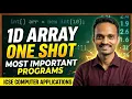 All Important Programs PYQs 1D ARRAY ONE SHOT ICSE Class 10 Computer Applications