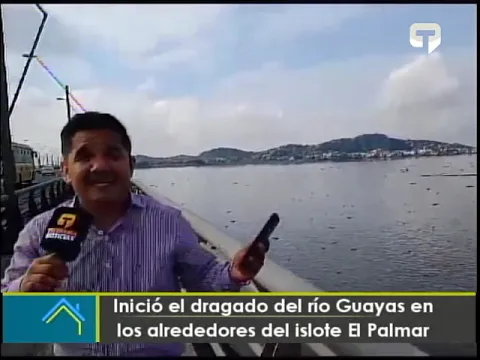 Inició el dragado del río Guayas en los alrededores del islote El Plamar