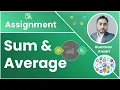 Calculate Sum and Average of Three Numbers