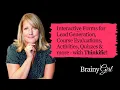 Thinkific Interactive Forms for Lead Generation Course Evaluations Activities Quizzes more