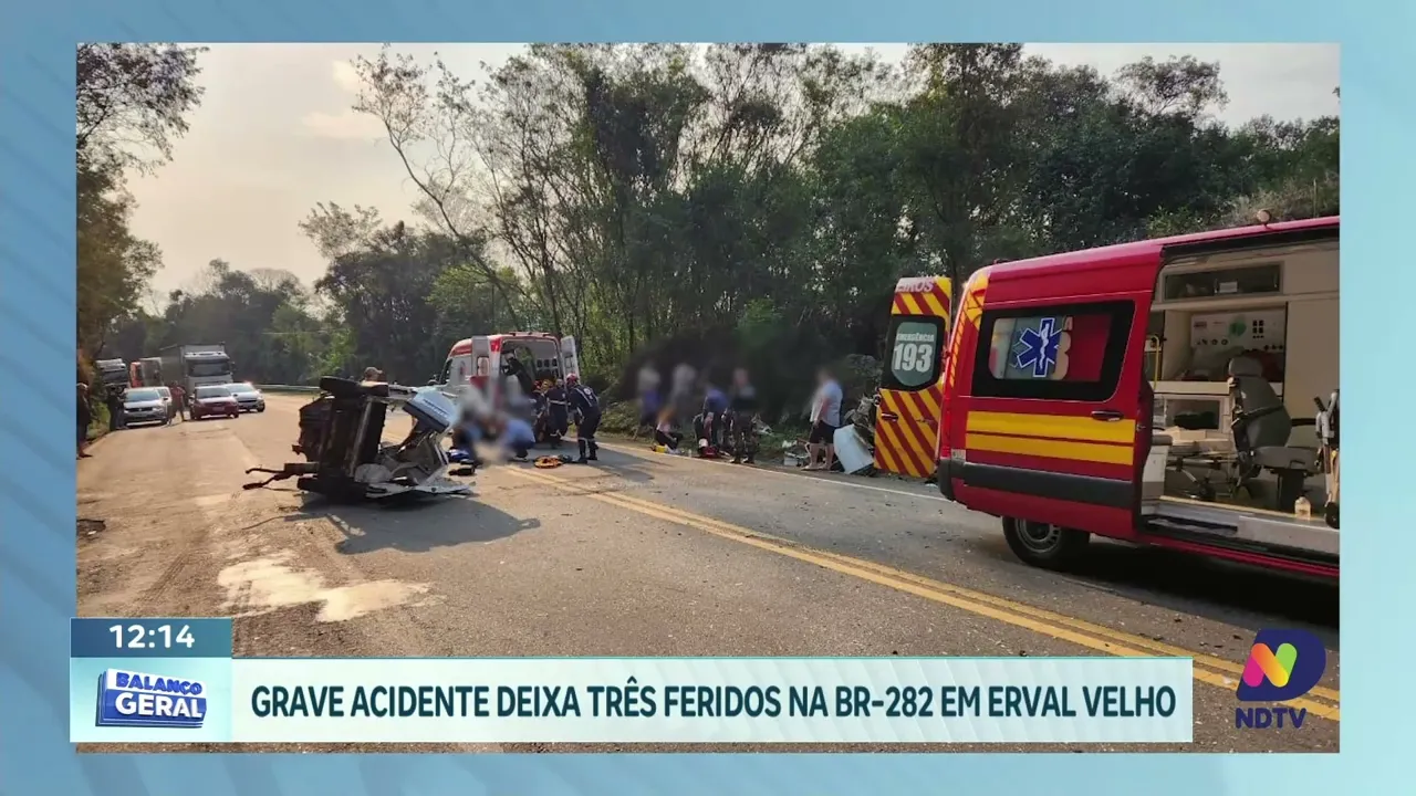 Grave Acidente na BR-282 em Erval Velho