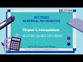 Numerical Method Chapter 4 Interpolations - Part 2