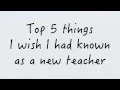 OCPS Top 5 Tips for New Teachers