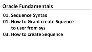 How to create Sequence in Oracle Oracle - Creating Sequences Use of Sequence in oracle Oracle