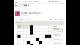 The Atlantic Crossword 2025