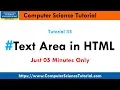 TextArea in HTML