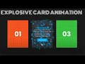 Explosive Card Animation on Hover Using HTML CSS and JavaScript