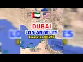 Dubai to Los Angeles Flight Route with Emirates EK215