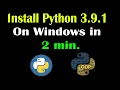 How to install Python 3 9 1 on Windows 10 7 8 mac Linux 2020