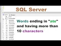How to display string end with and count a string in SQL server