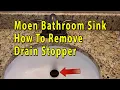 How To Remove Clean Moen Bathroom Sink Drain Pop Up Stopper - Slow Draining Clogged