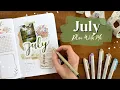 PLAN WITH ME July Bullet Journal Set Up Cottagecore Summer ft Liene PixCut S1