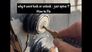 How do you fix a spinning key on a lock
