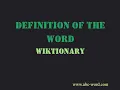 Definition of the word Wiktionary