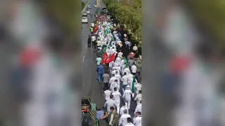 انطلاق موكب المشاية من مشهد المقدسة لزيارة الأربعين ١٤٤٣ هـ الانطلاق بتاريخ 16 _ 7 _ 2021 م