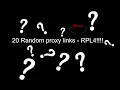 20 Unblocked proxy links unblocked websites for school 2026 Random proxy links - RPL4