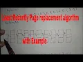 LRU page replacement algorithm with example Operating System