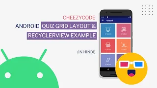 Android Quiz App - RecyclerView CardView Tutorial CheezyCode
