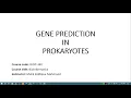GENE PREDICTION IN PROKARYOTES Open Reading Frame HMM IMM