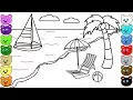 Sea Beach Coloring Pages